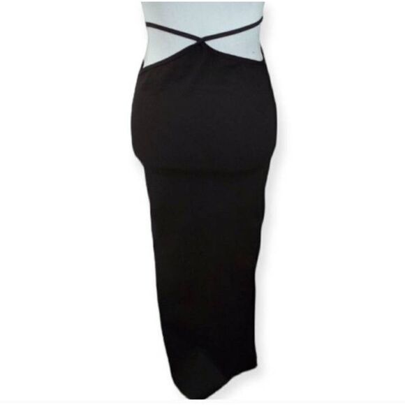 FASHION NOVA LET'S TALK ABOUT US BLACK MAXI SKIRT SZ.S NWT. - Picture 3 of 9